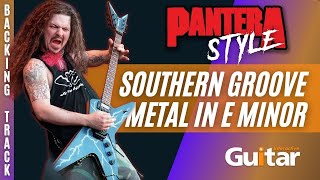 Pantera Style Southern Groove Metal Guitar Backing Track in E minor  105 BPM  Em [upl. by Ryhpez]