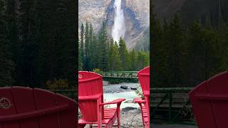 Takakkaw Falls 2nd biggest waterfall in Canada waterfalls canada shorts yoho national Park [upl. by Lerej]