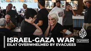 Eilat overwhelmed by evacuees from other parts of Israel [upl. by Auhsej792]