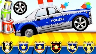 Car Factory  Builds Police Car 3 [upl. by Aerdnek311]