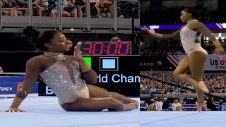 Simone Biles Slow Motion Floor Exercise FX Xfinity 2024 Championships Senior Women Session 2 Day 2 [upl. by Dupuy20]