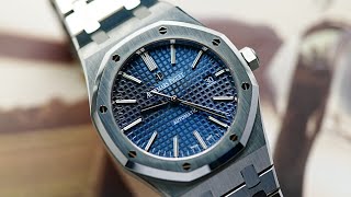 4K AP Royal Oak 15400 Blue Dial  The Watch That Changed The Industry [upl. by Amelina]