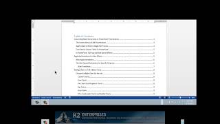 Creating A Table Of Contents In Word [upl. by Samalla876]