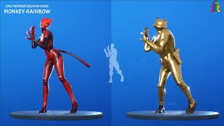 Fortnite Battle Pass Reward Paws amp Claws Emote  Meowscles Cat vs Lynx Cat [upl. by Gillie]