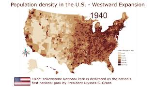 US Population Density 1790–2010  Westward Expansion [upl. by Pippy]