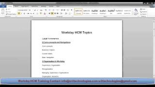 Workday HCM Online Training [upl. by Sirob587]