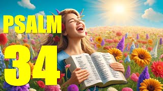 Psalm 34 Reading Embracing Gratitude and Trust With words  KJV [upl. by Hamon]