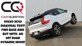 Volvo XC40 RDesign AWD Diagonal test  Off Road Dynamic mode [upl. by Alilak]