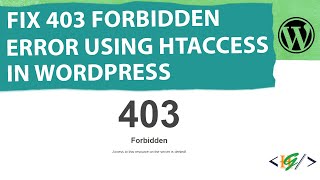 How to Fix 403 Forbidden Access to this Resource on the Server is Denied Error WordPress  Htaccess [upl. by Litsyrk]