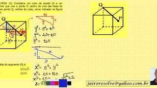 Segmento PQ do vértice ao centro da face do cubo [upl. by Eirrab840]