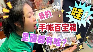 小鱼儿给大家展示“打下的江山”，手帐百宝箱大揭秘，里面有啥？【爱上云朵的小鱼儿】 [upl. by Oicirtap822]