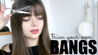 How To Trim Your Own Bangs [upl. by Nwahsear]