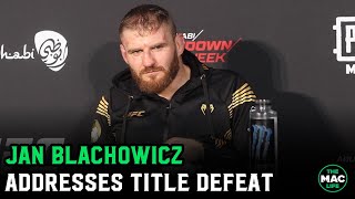 Jan Blachowicz reacts to title loss to Glover Teixeira “I feel like s What can I say” [upl. by Acsisnarf]