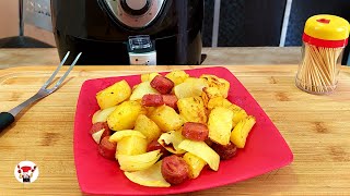 Como Fazer Batata Cebola e Calabresa na Airfryer  Churrasco [upl. by Eednar]