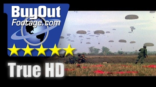 HD Historic Archival Stock Footage Vietnam War Paratrooper Drop 1966 Reel 1 [upl. by Dragelin]