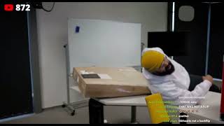 Ligeriscool hurts his back on live very funny funny fail memes youtuber fyp [upl. by Freedman]