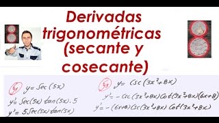 Derivadas trigonométtricas secante y cosecante [upl. by Nahama]