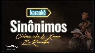 Sinônimos Versão Karaokê  Chitãozinho e Xororó  Zé Ramalho Solte a voz [upl. by Hnib946]