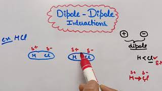 Dipole Dipole interaction  Example  Chemistry class 11 [upl. by Matuag]