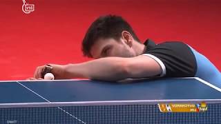 【卓球】 ⇔左右反転⇔ オフチャロフvs林高遠 【Mirrored footage】 Dimitrij Ovtcharov vs Lin Gaoyuan Table Tennis [upl. by Ennovart]