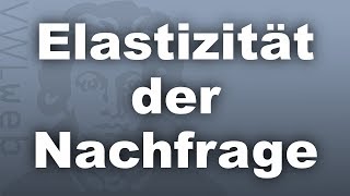 Elasitzität der Nachfrage  VWLweb  Goethe Uni Frankfurt  studentisches eLearningProjekt [upl. by Singleton]