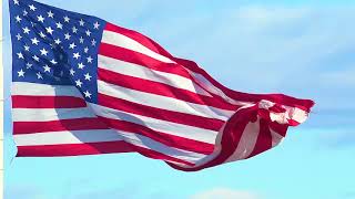 USA Flag waving for hours no sound High definition 4 HOURS US Merica Old Glory Freedom [upl. by Torrey]