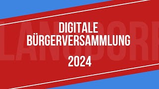 Bürgerversammlung Gemeinde Langdorf 2024 [upl. by Obie]