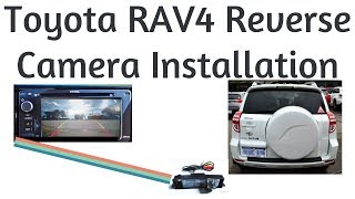 RAV4 Reverse Camera install Backup camera wiring 20062011model [upl. by Einnus]