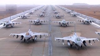 Massive USAF F16 Elephant Walk At Kunsan Air Base South Korea [upl. by Arhat]