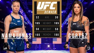 ROSE NAMAJUNAS vs TRACY CORTEZ FULL FIGHT UFC DENVER [upl. by Jobey]