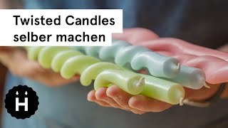 Twisted Candles – gedrehte Kerzen selber machen  HONGLER KERZEN [upl. by Magdau]