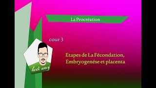 la procréation  03 Etapes de La Fécondation Embryogenése et placenta  Bac tunisie [upl. by Salohci492]