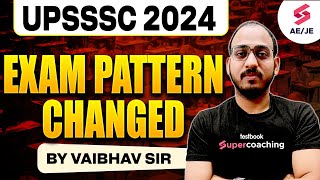 UPSSSC JE Exam pattern and syllabus me hua change  By Vaibhav Sir [upl. by Areivax]