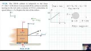 15–20 Kinetics of a Particle Impulse and Momentum Chapter 15 Hibbeler Dynamics Benam Academy [upl. by Derrek]