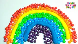 Learn Colors with Play Doh MampMs Rainbow  Kids Rainbow Learning amp Learn Colours with MampMs Skittles [upl. by Ecnahs]