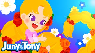 Rapunzel Song  Princess Songs for Kids  Fairy Tales  Preschool Songs  JunyTony [upl. by Aidnyc]