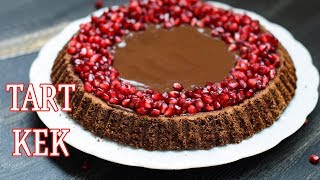 TART KEK TARİFİ  ÇİKOLATALI  NARLI  GANAJLI [upl. by Strenta205]