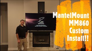 MantelMount MM860 V2 Custom Install amp Demo Robotic Mount Motorized Drop Down amp Swivel TV Mount [upl. by Nailil]