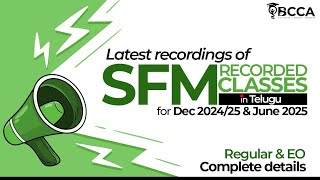 CMA Final  SFM  Complete details about Regular amp EO latest recordings [upl. by Dogs201]