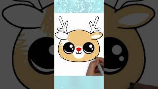 🦌🎨 Learn How to Draw a REINDEER FACE in EASY Steps  Quick Cute amp Fun Tutorial 🌟🖌️ easydrawing [upl. by Abijah684]