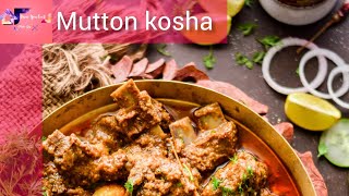 Mutton Kosha Bengali Recipe  Kasha Mangsho  Bengali Easy Mutton Curry  Kali Pujo Special [upl. by Eyllom932]