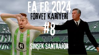 ŞİMŞEK SANTRAFOR GOLLERİYLE ANCELOTTİYİ ÇILDIRTTI  EA FC 24 Forvet Kariyeri 8 [upl. by Ateekal791]