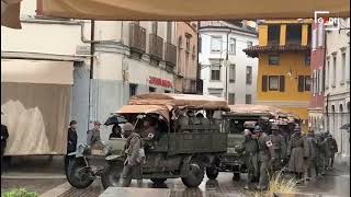 Camionette e soldati il centro di Udine si trasforma in un set per la Grande Guerra [upl. by Pinelli340]