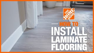 How to Install Laminate Flooring  The Home Depot [upl. by Nithsa]