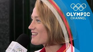 Mireia Belmonte Commentates Her Own Gold Medal Race  Take The Mic [upl. by Esinyt]