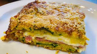 Sformato con zucchine prosciutto￼ cotto formaggio [upl. by Nrol]