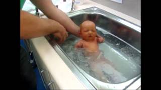 How to wash or bathe a newborn baby [upl. by Lodmilla194]