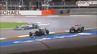 Pastor Maldonado F1 crash compilation [upl. by Atazroglam]