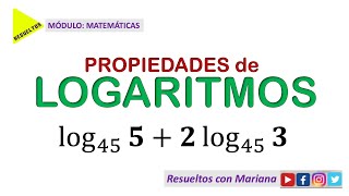 Cómo resuelvo OPERACIONES entre LOGARITMOS con IGUALES BASES [upl. by Aniles]