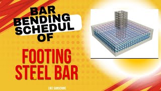 BBS of footing  Bar Bending Schedule for footing BBS OF DOUBLE MESH FOOTING [upl. by Rumery670]